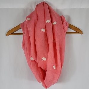Pink with White Whales Infinity Scarf NWT